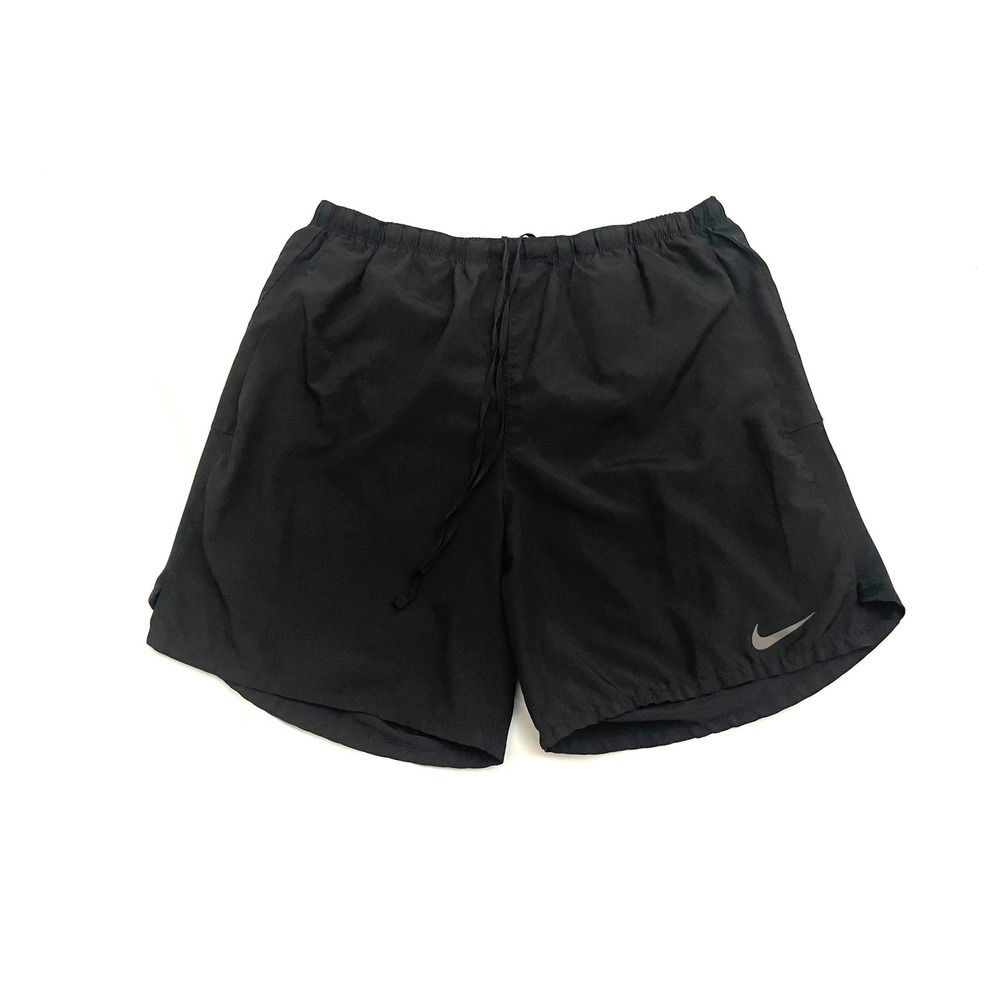 Nike Challenger Brief-Lined Running Shorts Men's Large Black Dri-FIT 5" CZ9066